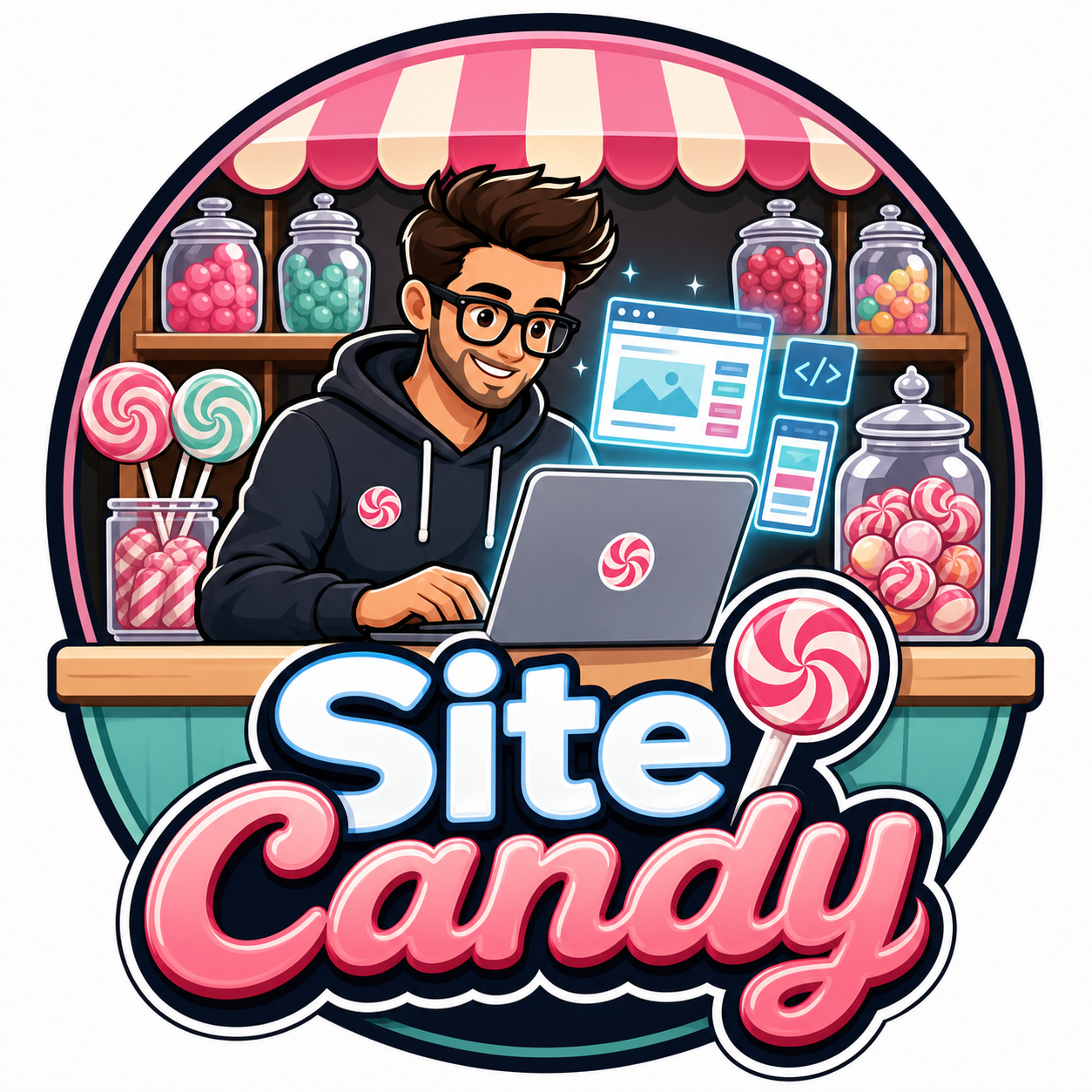 Site Candy — website and app design in a candy shop theme